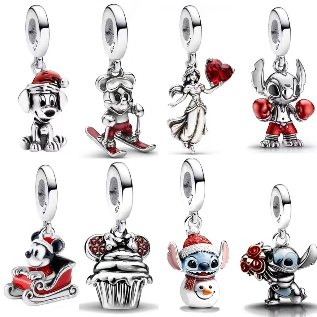 Nuevo Colgante de Cobre Flamenco y Ratón Muñeco de Nieve Dibujos Animados Princesa Cuentas Joyería Apta Para Mujeres Joyas Caseras Exquisitas Regalos