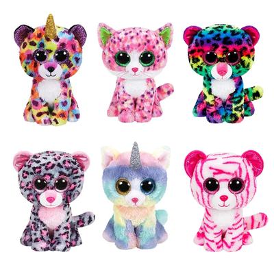 Hot Sale Ty Beanie Push Animal Unicorn Cat Owl Giraffe Soft Stuffed Toys White Rabbit Dog Big Eye Dolls Gril Birthday Gift 15cm