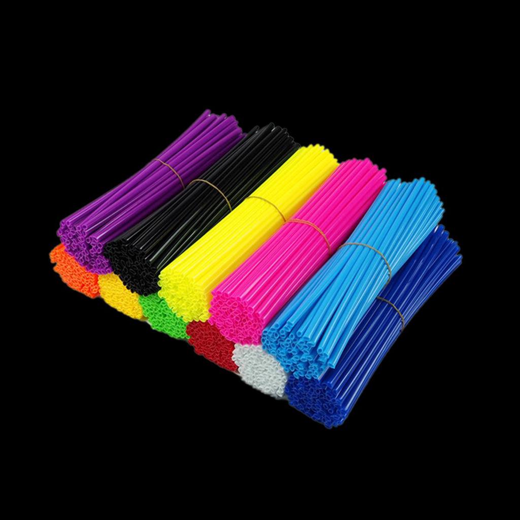 72 Pieces Spoke Covers, Colorful Decorative Spoke Cover Pipe for