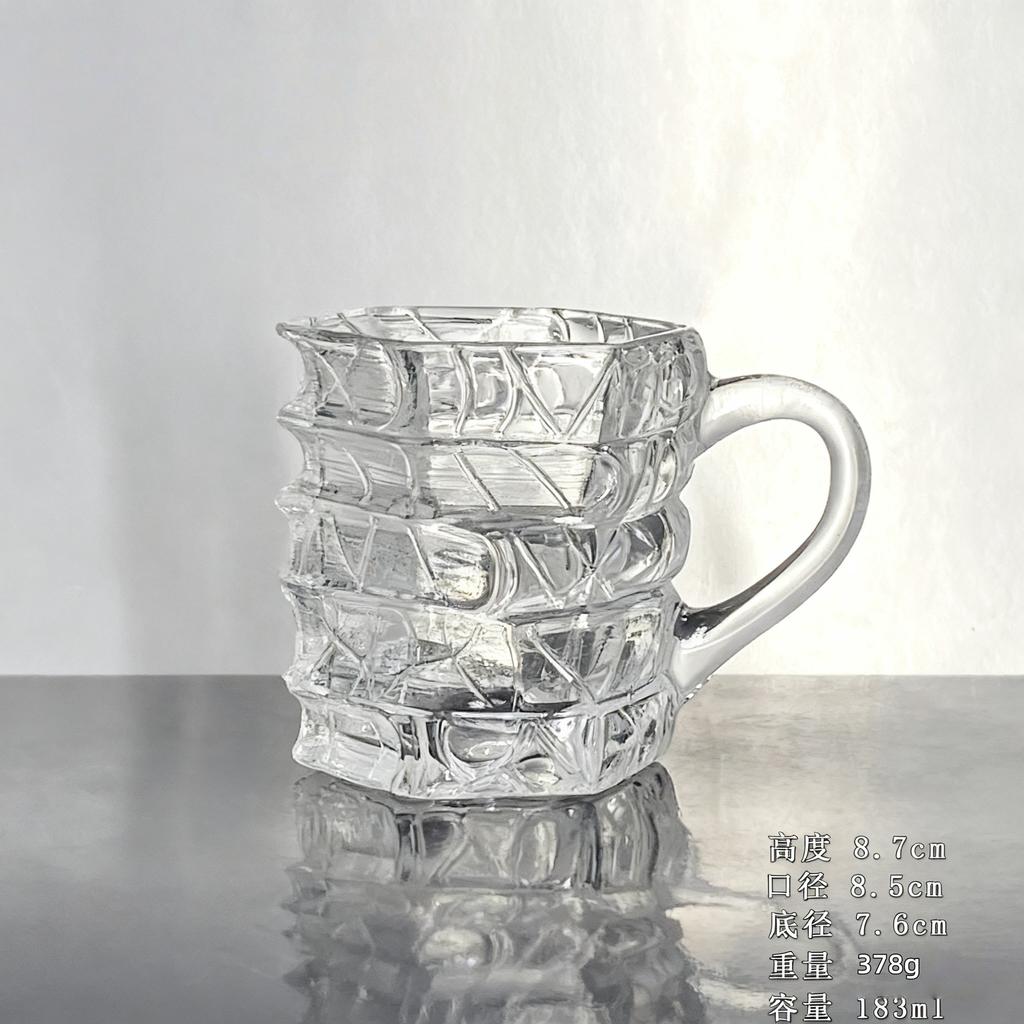 High Borosilicate Glass Cup, Drinking Glass, High Aesthetic Appeal, for Office or Home Use, Hand-painted, Mug, Coffee Cup
