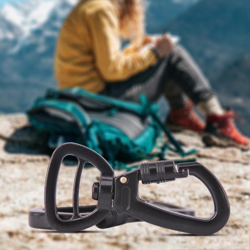 Outdoor Wirbel Haken Karabiner Schlüsselanhänger Hummerschließe 360 Drehbar Starke Spannung Hummerschließe Gepäckzubehör