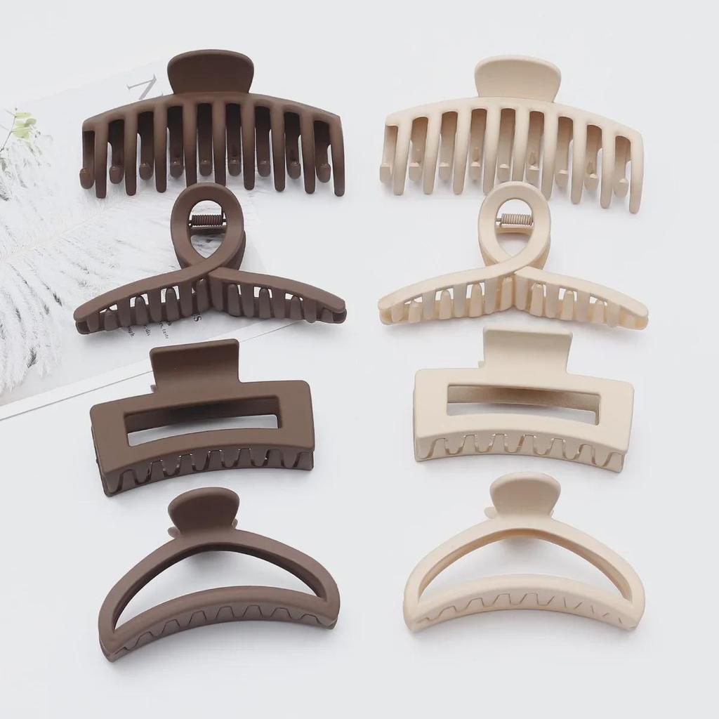 Fengpin 8-delt brunt hårtilbehørssett: Firkantede, Twist, Krysshårnåler, Hestehale, og Hårklyper