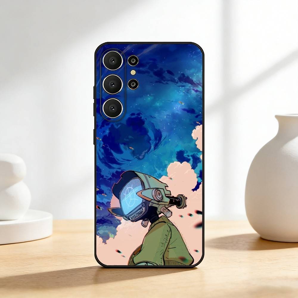 P-Psychedelic F-FLCL Phone Case For Samsung S26,S25,24,23,22,30,21,10,9,Ultra,Plus,Lite,Black Soft Case Samsung S21lite