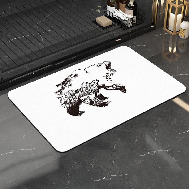 Animal Carpet Floor Mat Household Bedroom Kitchen Non-slip Mat Entry Door Rub Mat Door Mat