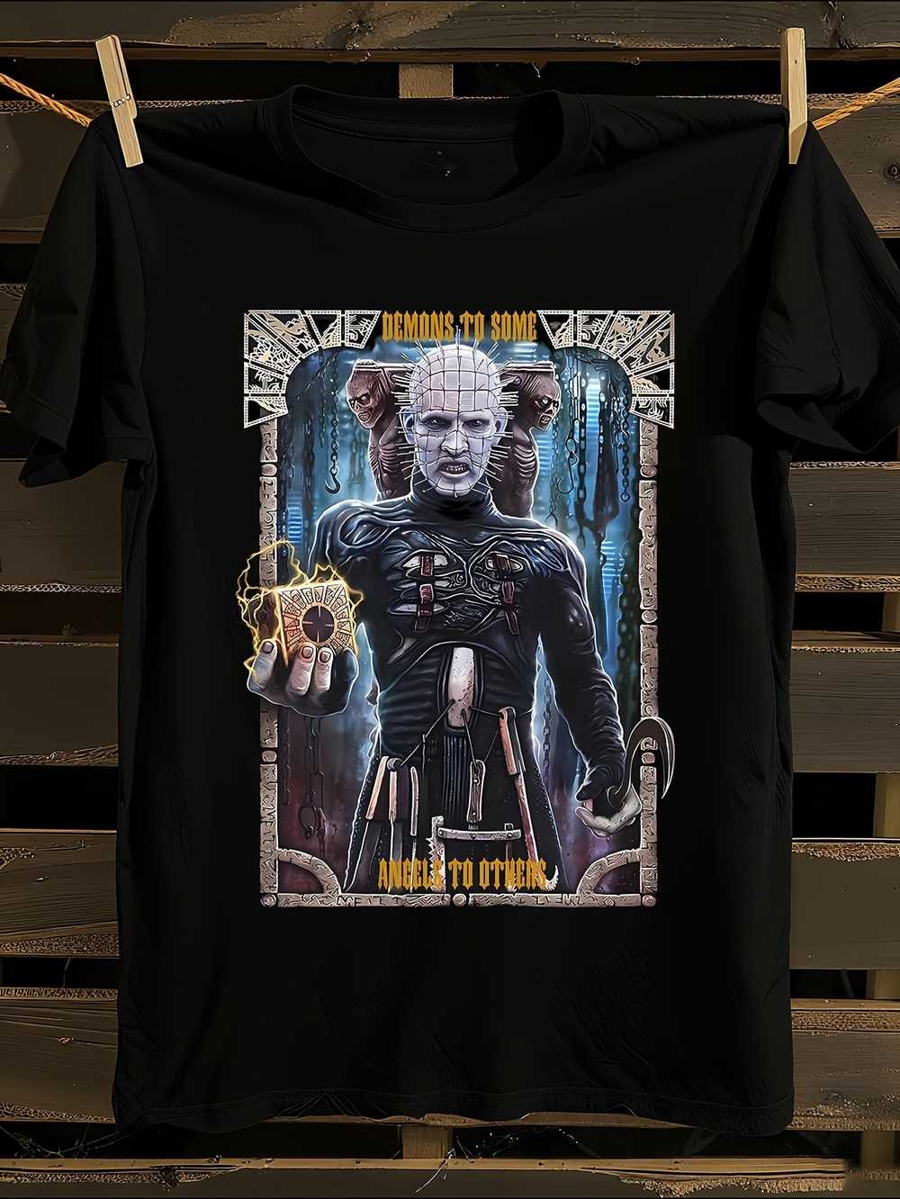 

Hellraiser Demons to Some Classic Horror Movie T-Shirt Mens Tshirt Womens Tshirts with Letters Print Short Sleeves T-Shirt Casual Street Tee Shirt Top M