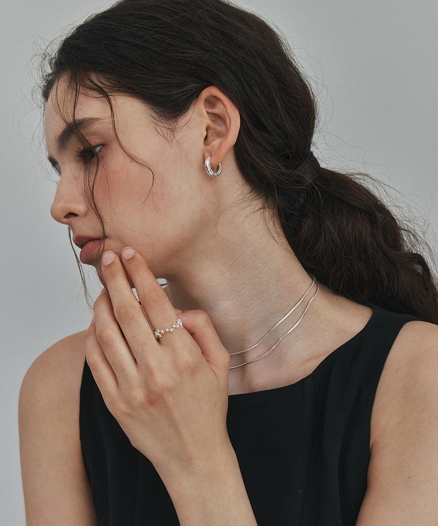 Judy And Paul Embossed Hoop Earrings