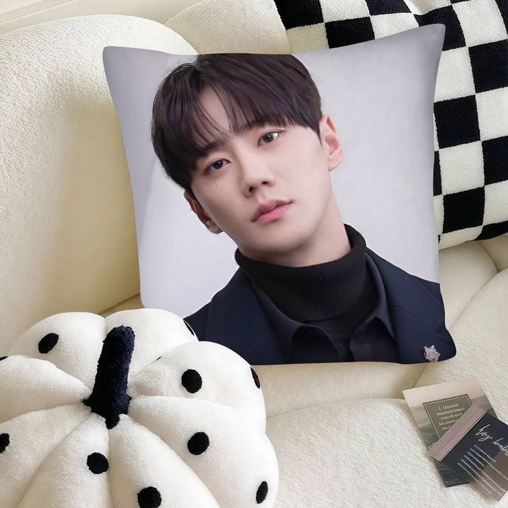Kpop Hot Singer Lee JJun Young Pillow Case Fashion Square Pillowcase Bedroom Sofa Room Ins Decoration Leisure