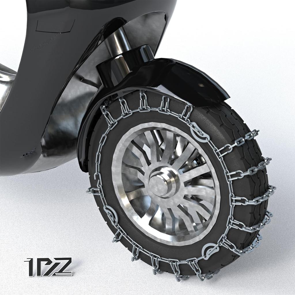 1PZ Snow Tire Chains for High Grip for Snowy and Sandy Roads JPY-E9S 10-inch 16-Speed 3.5-10 Chains, High-Density Motorcycles,