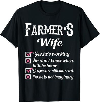 NEW LIMITED Farmer's Wife Checklist Funny Premium Great Gift Idea T-Shirt S-5XL