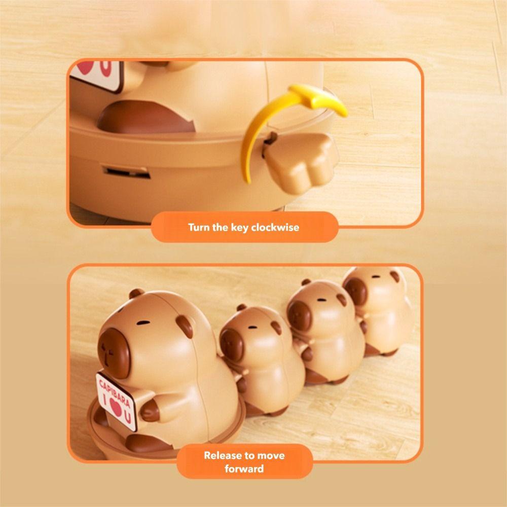 Plastic Capibara Wind Up Doll Cartoon Swing Crawling Toy Capybara Clockwork Toy  Interactive Toy