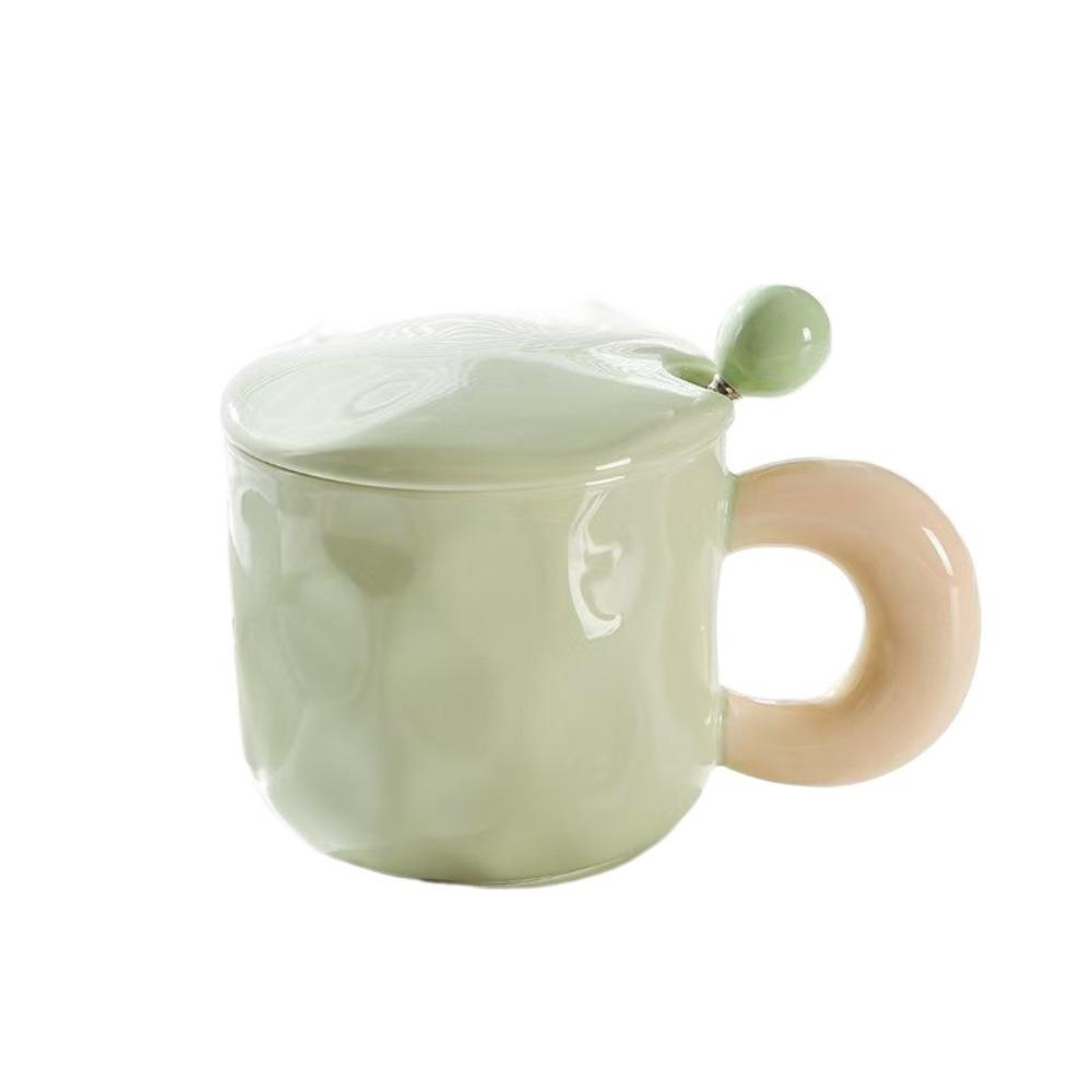 

Splicing Colors Water Cup Exquisite Milk Mug Creative Ceramic Coffee Mug Home зелёный