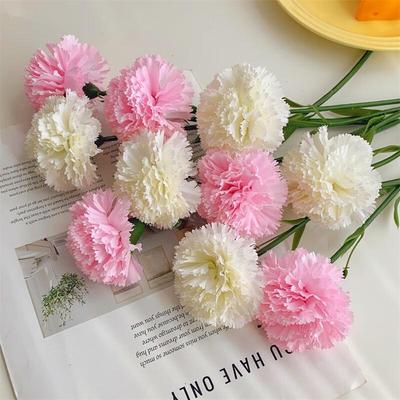 Deou Starlight Artificial Carnation Flowers - 10 Stems Mixed Colors