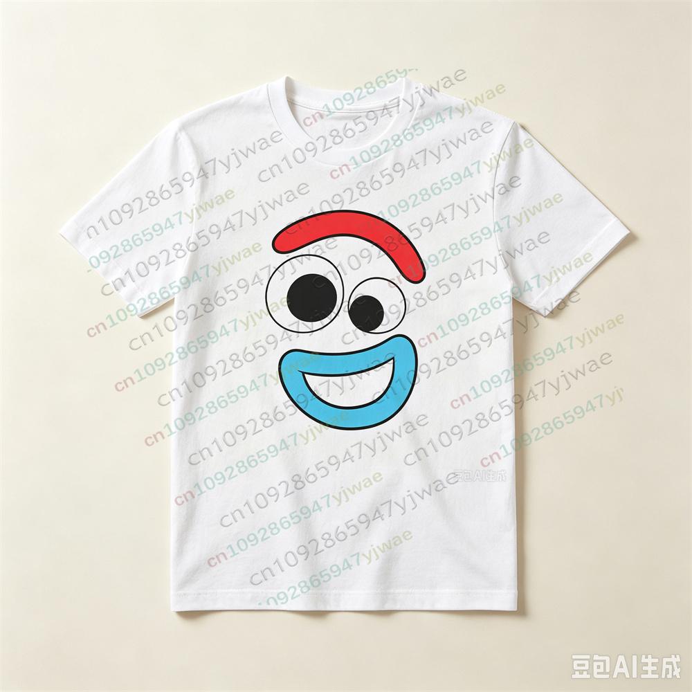 Fork Face Knife Shirts Theme Couples Halloween Cosplay Warm Shirts Casual Fashion Street Wear Summer Men Womens Tshirts