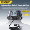 Essager 150W USB C Car Charger 2 in 1 100W Dual Cigarette Lighter Splitter 5 Ports QC 3.0 PD 3.0 Fast Charging For Mobile Phone