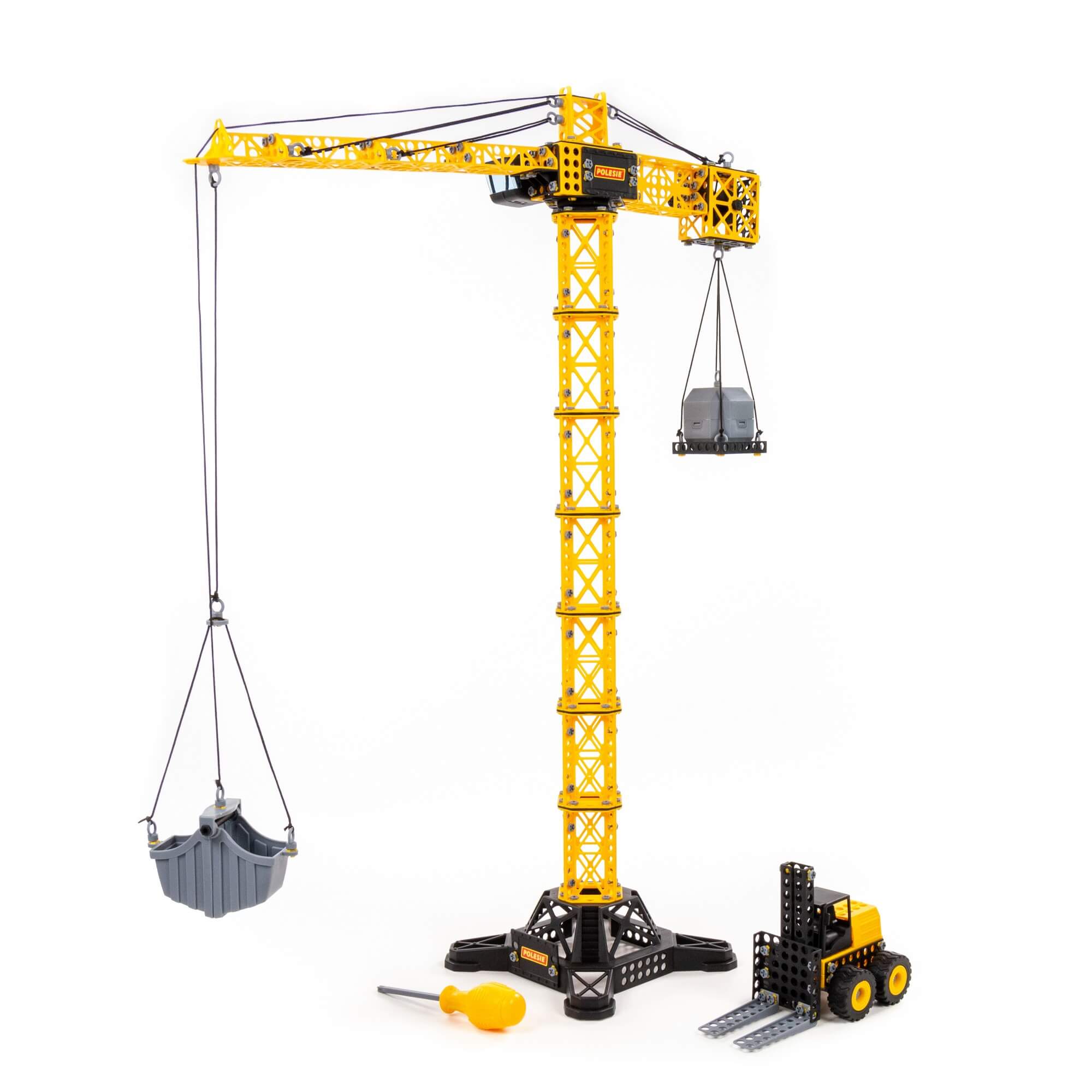 Building blocks  Giant construction crane with
