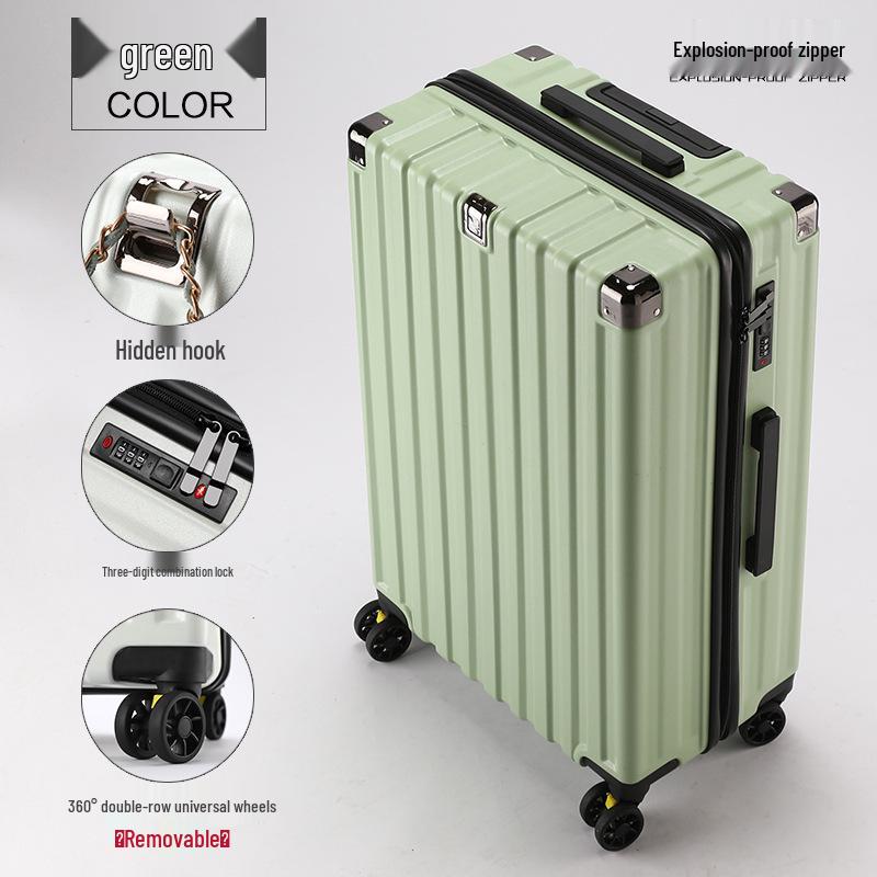 24-inch Women's Ultralight Trolley Suitcase - Large Capacity, Thickened Design with Zipper - 20-inch Cabin Option