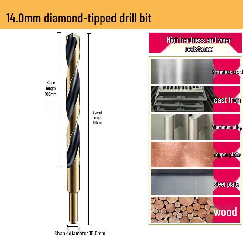 High-Strength Cobalt Stainless Steel Twist Drill Bit with Straight Shank