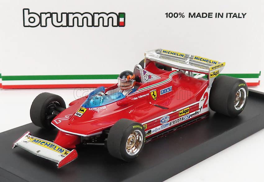 BRUMM Ferrari F1 312 T5 Monaco GP Gilles Villeneuve with Driver BRUMM FERRARI GILLES VILLENEUVE 1/43 1980#2 [item]