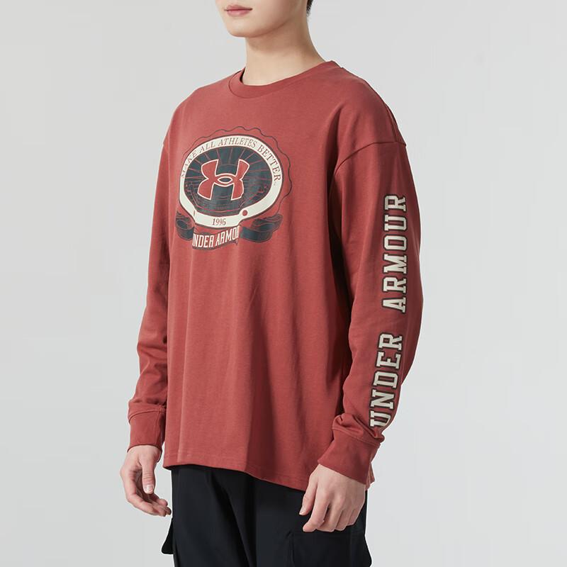 Under Armour Fashion Round Neck Casual Long Sleeve Sweatshirt Men Sweatshirt Red 1390251-688