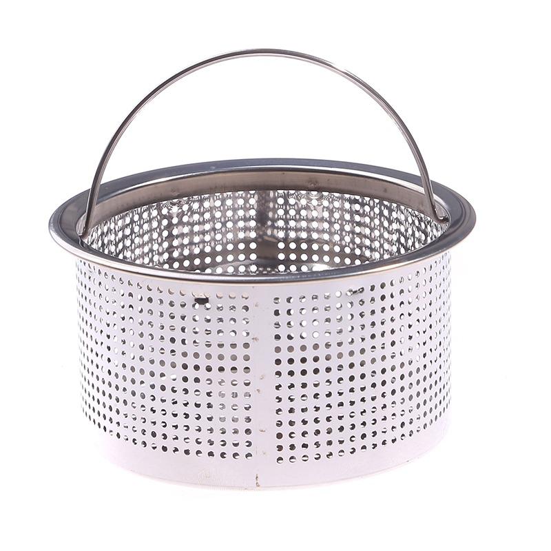 Panier-filtre en acier inoxydable avec poignée Maille filtrante à déchets Outils de cuisine Bouchon passoire d'évier de cuisine Couvercle de bonde d'évier