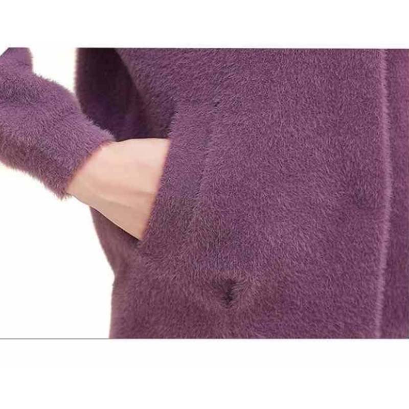 WTEMPO Imitation Mink Fur Coat Women Winter Style Slim Fashion Stand-up Collar Mink Coat Short