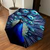 1pc peacock feathers Automatic Open/Close Umbrella with Windproof, 8-Rib Sturdy Canopy, Durable Ribs, Fashionable Design1248A