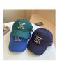Stylish Korean Brand K Letter Embroidered Round Top Curved Brim Baseball Cap Unisex Casual Sunscreen Breathable Hat