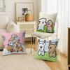 Simple-line Small Dog Personalized Pillow Dust Cover Bedroom Kids Party Decoration Pillowcase Birthday Children Gift