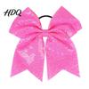Haargummis für Gymnastik Pailletten Schleifen Elastisches Band Groß Cheerleading Festival Dekorationen Band Pferdeschwanzhalter Glitzer Scrunchies Damen Mädchen Teenager