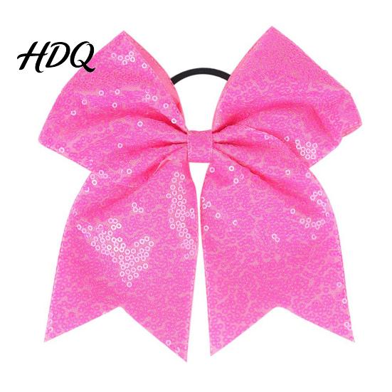 Haargummis für Gymnastik Pailletten Schleifen Elastisches Band Groß Cheerleading Festival Dekorationen Band Pferdeschwanzhalter Glitzer Scrunchies Damen Mädchen Teenager