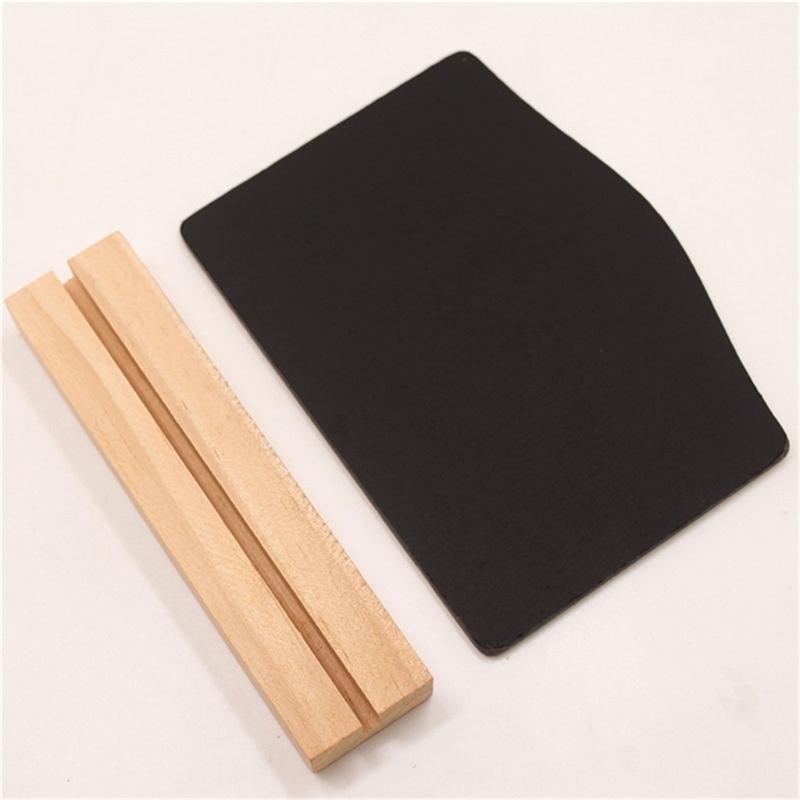 10Pcs Small Chalkboards with Wood Stand Double Sided Message Board Sign Table Number Food Sign for Wedding Party