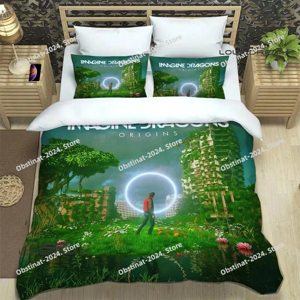 Rock Band Imagine Dragons Bedding Set Print With Pillowcase Bed Duvet Cover Soft Single Double Queen Super King Size Luxury Gift