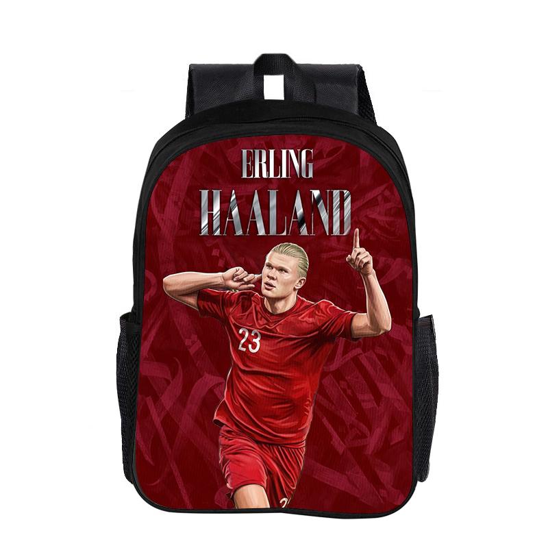 Haaland Schulrucksack Fußballstar Rucksack Kinder Buchertasche Rucksack Mode Schultasche Fußball Sportrucksack Kindergeschenk