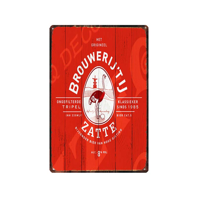 Niederländisches Bier BROUWERIJ’TIJ Vintage Metall Blechschilder Platten Für Wand Bar Pub Kunst Küche Kaffee Heimdekor 30X20CM DU-9096B