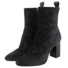 Louis Vuitton Ausgezeichneter Zustand Wildleder LV Donnaline klobige Absatzstiefel, Damen, schwarz, Größe 36, LW2403 Schuhe 36 schwarzBenutzt