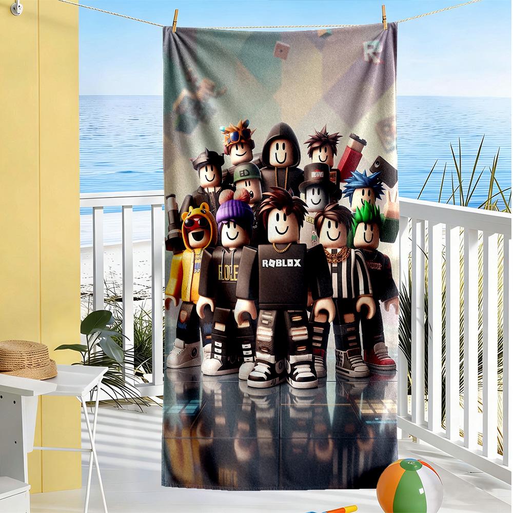 Roblox Strandtuch Hohe Saugfähigkeit & Schnelltrocknend Bequem Leicht Geeignet für Sport, Reisen, Schwimmen, Yoga, Badezimmer, Strand Und Pool