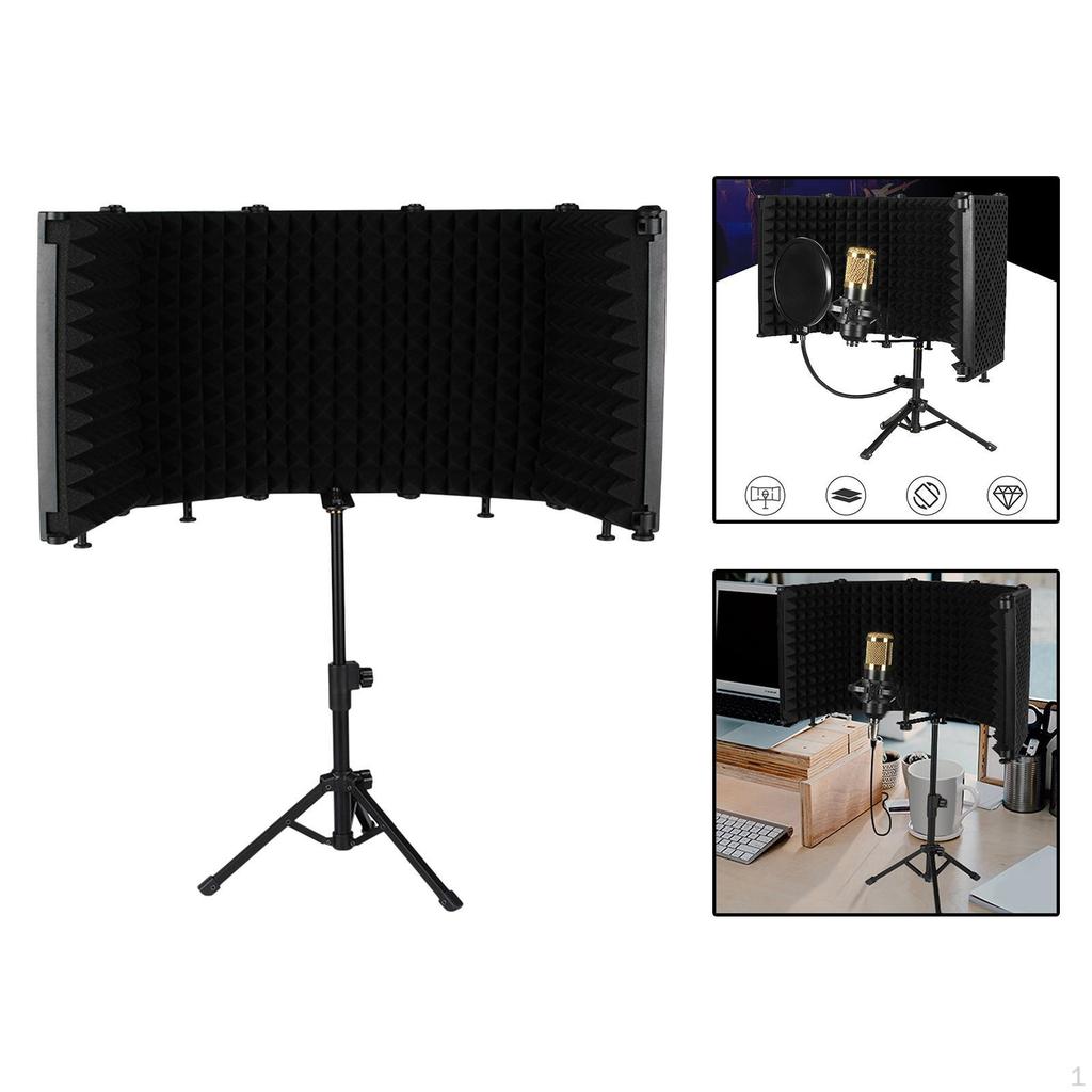 Microphone Isolation Adjustable Tripod Sound Wind Acoustic Filter Vocal for Condenser Mic