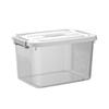 with Lid Storage Box Transparent Black Clothing Storage Bin Practical Plastic Box  Home & Garden