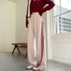 Uncle Radish Three-bar Sweatpants Women's Autumn and Winter Sweatpants High Waist Loose Small Casual Straight Wide Leg Pants
