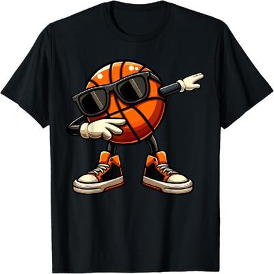 Dabbing Basketball Ball Sunglasses Basketball T-Shirt