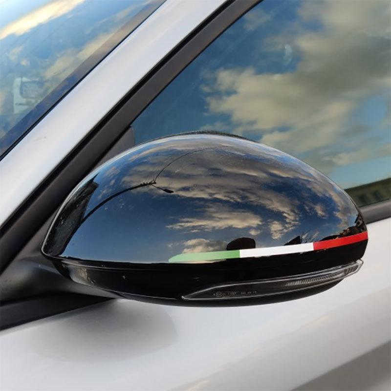 2X Car Rearview Mirror Sticker For Alfa Romeo Sportiva Giulia Giulietta 159 156 MITO Stelvio Fiat 500 Abarth 595 695 Punto TIPO