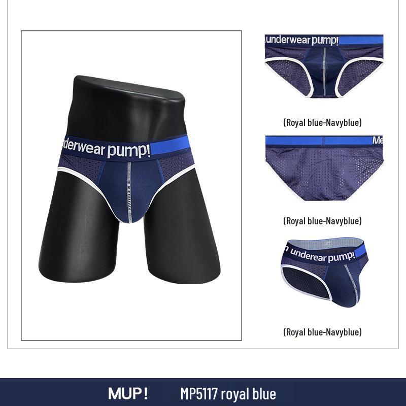 Trendy Low Rise Color Block Slim Fit Hip-Lifting Men's Sport Briefs