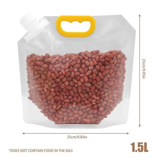 

10 шт. герметичный мешок для риса, упаковочный мешок для зерна, влагостойкий, защищенный от насекомых, утолщенный, портативный, прозрачный, пищевой мешок для хранения 25*23cm