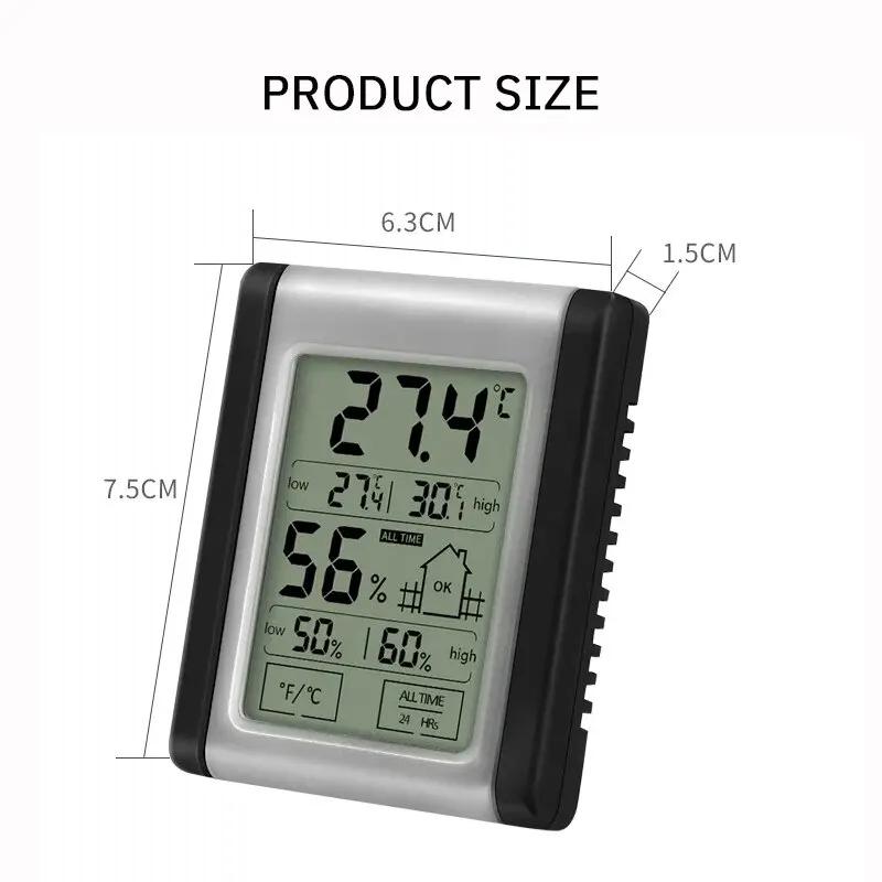 

2,4-дюймовый ЖК-дисплей IP65 Водонепроницаемый термогигрометр для теплиц - Экспорт данных для роста растений