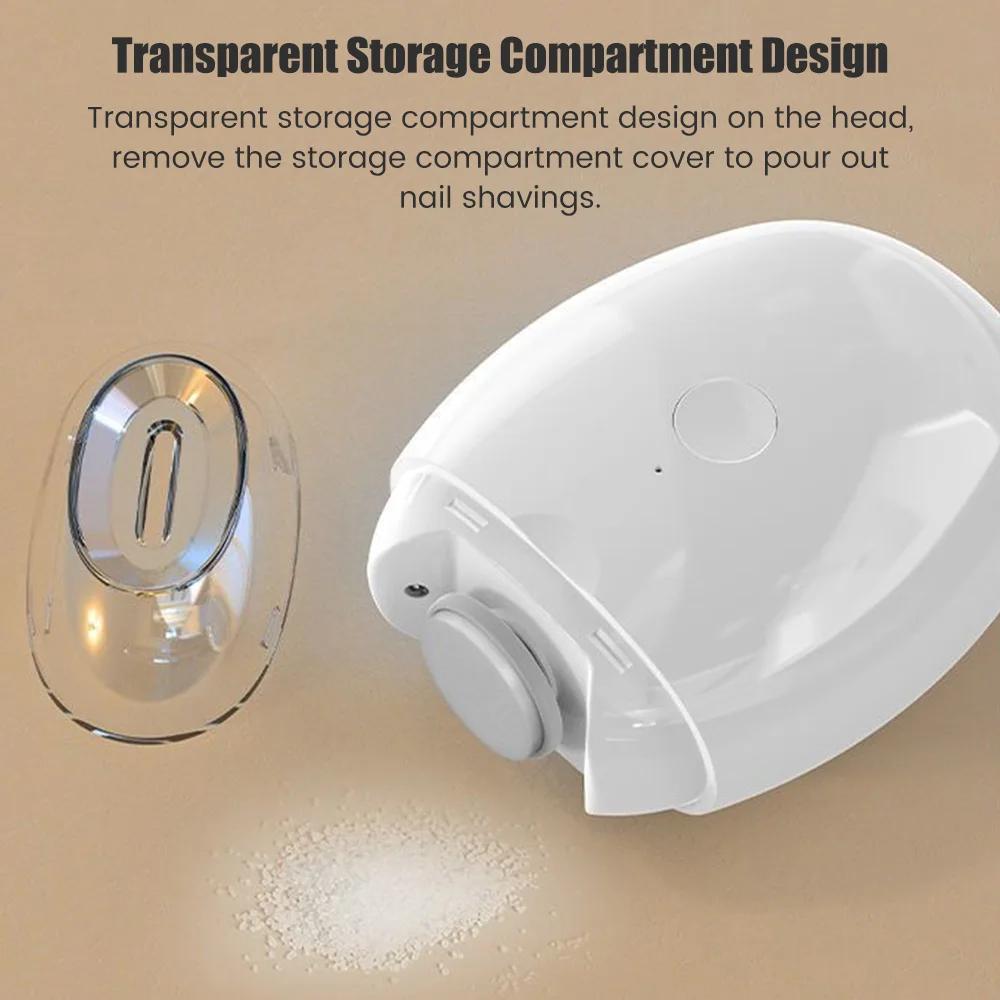 Elektrický zastřihovač nehtů 2 v 1 s LED světlem Automatický pilník na nehty Zastřihovač pro miminka Dospělé Mini manikúrní nástroje Péče o nehty