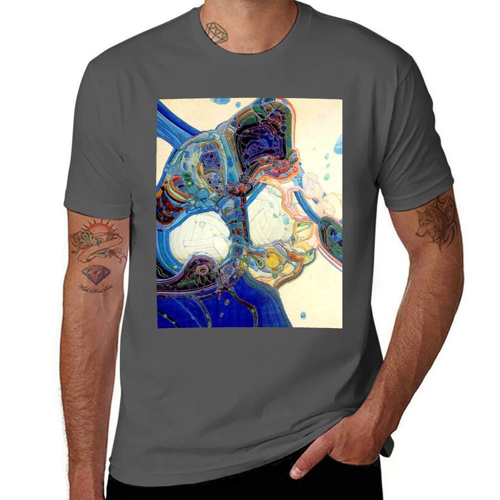 Moebius Abstract Painting Tshirt Casual Lightweight Short Sleeve Top Tshirt