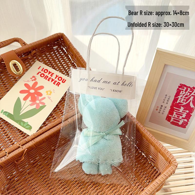 Bear-Shaped Coral Fleece Towel - Ideal Party or Event Gift