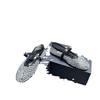 Spring and summer breathable fishing net diamond-encrusted patent leather one-word buckle with round head low-top shallow mouth Mary Jane