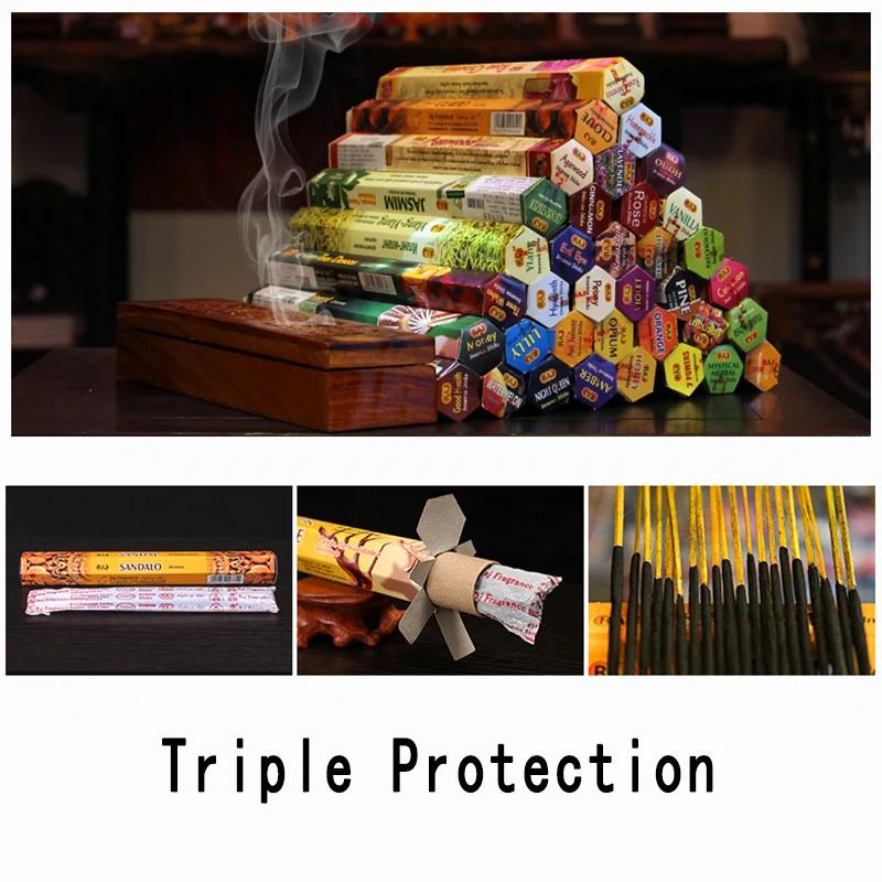Natrual Sandalwood Incense Sticks Indian White Sage Palo Santo Tibetan Line Joss stick Incenses Aromatherapy Lasting Fragrance