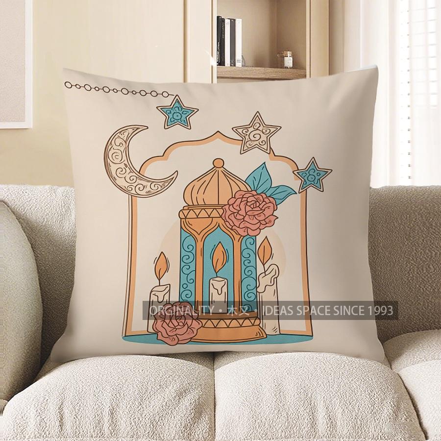 

Home Decor Moon, Stars & Rose Patterned Throw Pillow Pattern Cushion Cover Suitable For Sofa Bedroom Car Pillow Cover 40x40cm